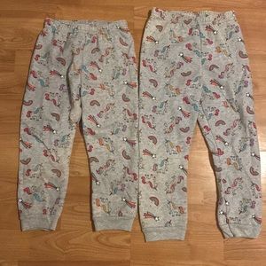 (2) Cute Girls Garanimals Unicorn Sweat Pants